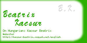 beatrix kacsur business card